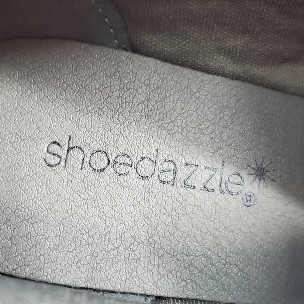 NEW! Shoe Dazzle grey wedge booties 9